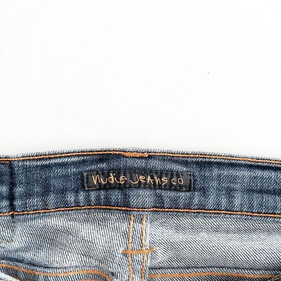 Nudie Jeans Co Womens Tight Long John Classic Denim Skinny Jeans Blue Size 27x34 - Picture 7 of 14